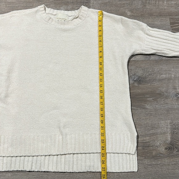 Cynthia Rowley Cream Chunky Knit Sweater Size Medium - Picture 3 of 5